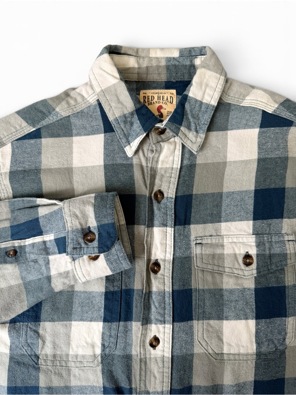 Red Head Men’s Plaid Flannel Button Up Shirt Small